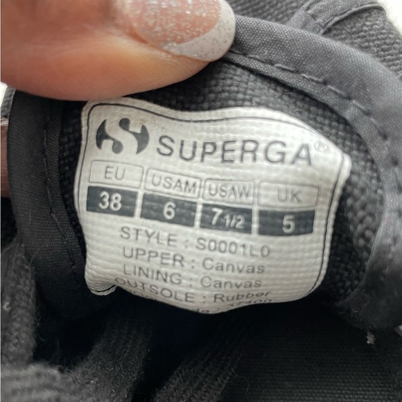 SUPERGA Woman’s Platform Black Canvas - EUC - Picture 8 of 10